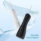 Water Flosser [Dental Cordless Portable] 6 Modes & IPX7 Waterproof Rechargeable Oral Irrigator Water Teeth Cleaner Floss Pick, Home Use WaterFlossers for Braces Bridges/Gum Care (White)