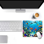Underwater World of The Ocean Square Mouse pad, Texture, Waterproof, Anti Slip Rubber Base, Computer Mouse pad, Laptop Mouse pad