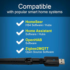 HomeSeer Zigbee 3.0 USB Interface/Coordinator/Dongle (SmartStick ZB), SiLabs ERG32MG21 Chip Technology, Compatible with HomeSeer, Home Assistant, OpenHAB, Zigbee2MQTT