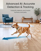 eufy Security Indoor Camera E30, Latest Generation, 4K UHD Security Camera, 360 Pan-Tilt, Color Night Vision, AI Detection for Human/Pet/Audio/Crying, Human/Pet Auto Tracking, Works with Homekit,Black