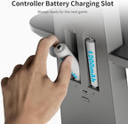ANNAPRO CD1 Charging Dock for Meta Quest 3S/3, Quest 2, Retractable Charging Cable to Charge VR Headset, RGB Charging Station Accessories Compatible with Elite Strap and Controllers