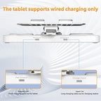 30W Charging Station for Apple Products, Foldable Wireless Charger with Clock Display&7 Color Light, Wired Charging for iPad/Tablet Charging Station for iPhone16, for Apple Watch10 for AirPods4(Cream