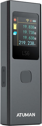 ATuMan 3 in 1 Laser Distance Meter with Visual Aligning Beam, Pythagorean, Area, Volume Angle Measure, 19 Measurement Modes and Automatic Calculation, Color Display, 131 Feet, iF Design Award 2024