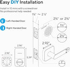 ULTRALOQ Bolt Fingerprint Smart Lock with Lever, Front Keypad Door Lock with Handle, Built-in WiFi Deadbolt, App Remote Control, Auto-Lock, Works with Apple HomeKit, Alexa, Google, BHMA Certified