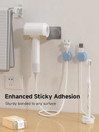 9 Pack Cord Organizer, Spring Cable Management, Adhesive Cute Cable Holder Clips, Phone Charger Wire Keeper for Desk Nightstand Car Office (9-Pack Blue)