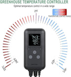 SENSTREE Greenhouse Temperature Controller Digital Waterproof Thermostat for Home Brewing, Fermentation, Breeding, Incubation, Terrarium, Heating & Cooling, 110V 10A 1100W