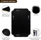 ANDY STAR Black Bathroom Mirror, 22x30 Inch Asymmetrical Mirror, Irregular Wall Mirror in Stainless Steel Metal Frame, Modern Scalloped Mirrors Ideal for Bathroom, Bedroom (Horizontal/Vertical)