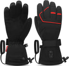 FEETMOR Heated Gloves for Men Women - Upgraded Rechargeable Dual-Heated Winter Gloves for Motorcycling, Hunting, Skiing