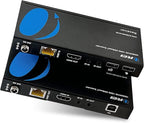 OREI 4K@60Hz KVM HDMI Extender Over Ethernet PoC Single HDBaseT CAT5e/CAT6A/CAT7 Cable - Upto 400 feet 4:4:4 - Remote, Keyboard, Mouse, USB Control