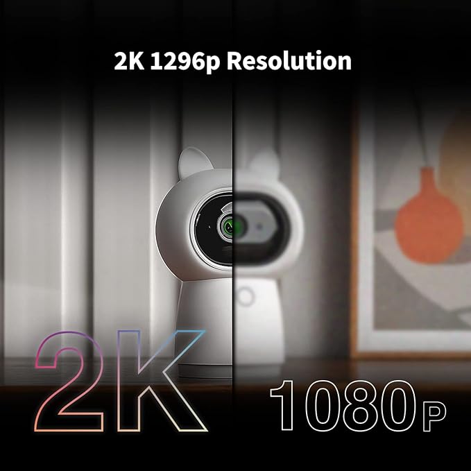 Aqara 2K Security Indoor Camera Hub G3, AI Facial and Gesture Recognition, Infrared Remote Control, 360° Viewing Angle via Pan and Tilt, Works with Alexa, HomeKit Secure Video, Google Assistant, IFTTT