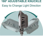 kadision LED Flood Light Outdoor with Dusk to Dawn Photocell, 50W 6500LM IP65 Waterproof Adjustable Knuckle Mount LED Flood Lights 5000K 100-277V ETL Listed
