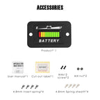 Taikemeti 48V LED Battery Level Indicator, Monitoring The Residual Power of The Equipment, Suitable for Lead-Acid Battery-Driven Rv, Forklift, Golf Cart, Leaf Cutter, Etc. (48V)