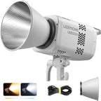 Godox Litemons LE200Bi Bicolor LED Video Light, 220W 57700Lux@1M CRI98+ Bowens Mount LED Light, Studio Bright with APP Control, 11 FX Effects, 0-100% Brightness(White)