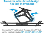 SYLVOX Full Motion Outdoor TV Wall Mount, Fits for TV Size from 40 Inch to 75 Inch, Flexible 6 Articulating Dual Arms, Wall Mount Bracket, Maximum VESA 600 x 400 mm