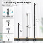 SMALLRIG Camera Desk Mount C Stand, 15"-35" Adjustable Desk Tripod Light Stand, Tabletop C Clamp for Webcam, DSLR Camera, Ring Light, Live Streaming, Photo Video Shooting