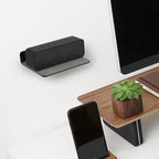 TXEsign Wall Shelves - 2 Pack, Small Wall Mount for Speaker, Webcam, Cell Phones, Acrylic Display Shelf (Black, Medium)