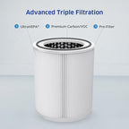 AirDoctor 4000 Air Purifier for Large Rooms | Triple filtration technology with UltraHEPA, Carbon/VOC material & Air Quality Sensor | Captures Particles 100x Smaller Than HEPA Standard (Black)