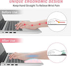 VAGAU Wrist Rests for Laptop, Wrist Support for Keyboard and Mouse, Ergonomic Memory Foam Wrist Pads for Laptop, Office, Computer, Comfortable Typing Wrist Pain & Carpal Tunnel Relief（Pink）