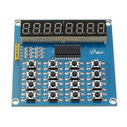 2PCS TM1638 LED Display 8Bit Digital Tube Module 16 Keys 3-Wire Control Keyboard for Arduino DIY