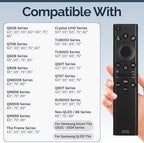 BN59-01385A Samsung TV Remote Control Replacement for Smart TV - Easy Setup, Universal Bluetooth/IR Voice Remote, Solarcell - Works with Samsung QLED, Frame, Crystal UHD, 4K, & LED Smart TVs