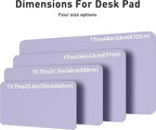 Aothia Leather Desk Pad Protector, Large Mouse Pad, Office Desk Mat, Non-Slip PU Leather Desk Blotter, Laptop Desk Pad, Waterproof Desk Writing Pad for Office and Home (23.6" x 13.7", Lavender)