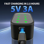 Tanatare 8 Pack Rechargeable Lithium ion AA Batteries with 2.5H Fast Charger, 3000mWh 1.5V Constant Output Rechargeable Double A Batteries Recharge up to 2000x Times, Low Self Discharge