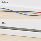 Rubber Bond TV Cord Hider Cable Protector - Strong Self Adhesive Wall Cord Cover Cable Hider - Low Profile Cable Management Wall Cord Concealer Cable Raceway