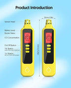 Carbon Monoxide Detectors, Portable CO Detector Battery Powered, Handheld Carbon Monoxide Monitor Alarm Detector with LCD Display for Home/Outdoor/Travel