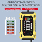 6-Amp 12V Smart Car Battery Charger, Battery Maintainer Trickle Charger with Desulfator, Pulse Repair & Overcharge Protection - for Car Lawn Mower Marine Lead-Acid Batteries (Yellow)