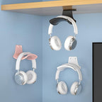 SIROLISA 2-Pack Headphone Stand Hanger Wall Hooks, Save Space Headset Stand Holder for Universal Gaming Headset Airpods Max Sony Bose Beats, Strong Adhesive with Screws, White