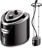 Gerank Steamer for Clothes, 1500W Standing Garment Steamer with 35s Fast Heating, 2.5L Water Tank for 1.5H Steaming, Adjustable Height Stand with Clothes Hanger, Professional Wrinkle Removal