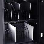 32-Bay Mobile Charging Cart with Keyed Lock, Steel Laptop & Tablet Charging Cabinet with Cable Management, Rolling Power Station for Classroom, Office, School, Library