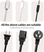 ITUGOU 11PCS Cable Management Cord Holder Organizer, Magnetic Cable Clips Adhesive Wire Keeper, Under Desk for Bedside Nightstand Table Desktop USB Wall Car Office Workspace Accessories (Black)