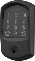 SCHLAGE BE489WB GRW 622 Encode WiFi Deadbolt Smart Lock, Keyless Entry Touchscreen Door Lock with Greenwich Trim, Matte Black