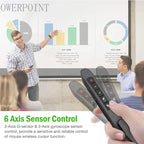Air Mouse Green Presentation Remote Control USB Rechargeable Presentation Clicker Wireless Presenter RF 2.4 GHz Powerpoint Clicker Slide Advancer Changer Mac/Laptop/Computer