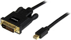 StarTech.com 6ft (1.8m) Mini DisplayPort to DVI Cable - Mini DP to DVI Adapter Cable - 1080p Video - Passive mDP 1.2 to DVI-D Single Link - mDP or Thunderbolt 1/2 Mac/PC to DVI Monitor (MDP2DVIMM6B)