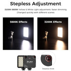 ULANZI VL-81 3000mAh Bi-Color LED Video Light w Softbox - 3200K-5600K+CRI95 Rechargeable Camera Light, 3 Cold Shoe Mount for DSLR/GoPro/Sony/Canon/iPhone, Vlog Filming TikTok Live & Photography