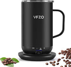 Self Heating Coffee Mug,High-Capacity- 18 oz, 180 Min Battery Life, Smart Heated Coffee Mug，Smart Mug, Simple Temperature Control Operation, Gifts for Family Members (Black)