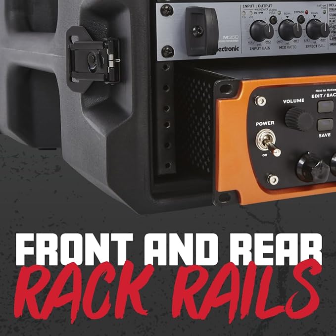 Gator Cases Pro Series 2U Rack Case with Standard 19" Depth, Roto Molded Made in USA (G-PRO-2U-19)