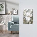 Bvtewkhz Boho Floral Wild Flower Floral Duplex Outlet Decorative Light Switch Covers Electrical Faceplate Switch Plates for Bathroom Kitchen Home