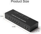 ZUZONG 6 Way RCA to HDMI Converter 1080P/720P RCA Composite CVBS AV Switch to HDMI Converter Adapter Support 4:3/16:9 Switch for Sega Xbox PS1 PS2 PS3 N64 NGC SNES WII VHS VCR Camera DVD