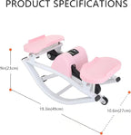 Rock Stepper Step Side-to-Side Lateral Rocking Fitness Stepper with Digital Monitor/Resistance Bands Machine for Home Workout