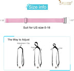 JASGOOD Women No Show Stretch Belt Elastic Web Strap Belt with Flat Buckle for Jeans Pants Dresses