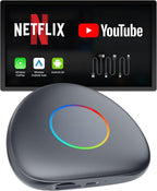 ATOTOMOVE Wireless CarPlay Magic AI Box, Upgraded CB6C Video Streaming Plug & Play Carplay Box for iPhone & Android Auto with ChatGPT, Supports YouTube, Netfilx, TikTok, 4G LTE, 4G+64G