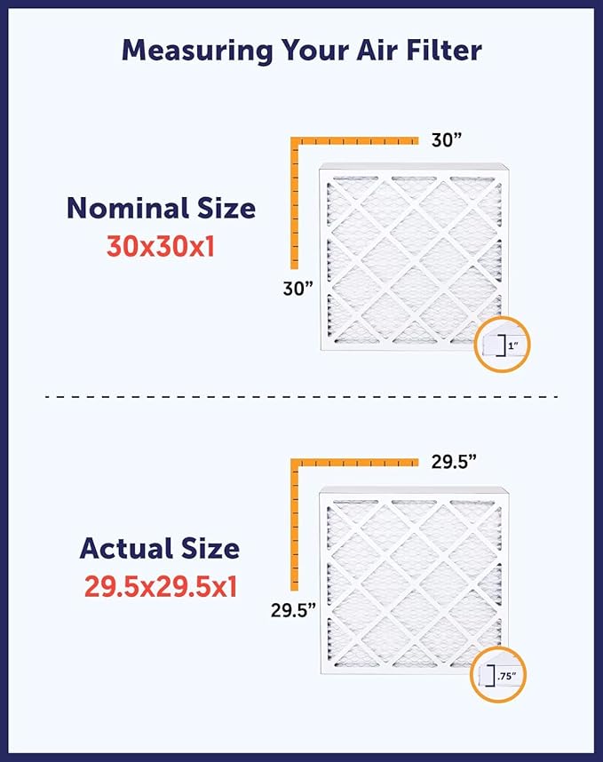 Filter King 39.5x49.5x1 Air Filter | 4-PACK | MERV 8 HVAC Pleated A/C Furnace Filters | MADE IN USA | Actual Size: 39.5 x 49.5 x .75"