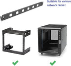 QiaoYoubang 1U Hinged Rack Panel 6D XLR HDMI Audio Rack Mount Panel for 19 inches Rack Mount (6D)