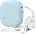 XenGro Mini Label Maker Machine with Tape AH-P05, Portable Bluetooth Mini Label Printer, Wireless Thermal Label Maker, Waterproof & Rechargeable, Built-in Cutter, for Home, Office, Kitchen – Blue