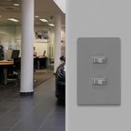 ENERLITES SI8821-GY Duplex Outlet Receptacle Cover, Screwless Wall Plate, Standard Size, 1-Gang 4.68" x 2.93", Unbreakable Polycarbonate Thermoplastic, UL Listed, SI8821-GY-10PCS, Gray, 10 Pack