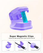 Cord Organizer - Cord Holder for Nightstand - Cable Clips - Cord Holder, Magnetic Cord Organizer, for Desk, Nightstand, Phone Charger, Computer, Home, Office, Car