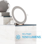 INFIBRITE 6 in Slim Recessed LED Downlight with Night Light 5CCT Selectable White New Construction 12 Watt 1050LM Triac Dimmable 6 Pack